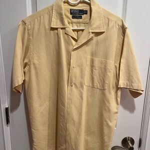 Caldwell Polo by Ralph Lauren yellow camp shirt size medium